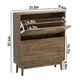 thumbnail image 1 of 31.5" Walnut Shoe Cabinet, Mid-Century Modern Freestanding Shoe Cabinet, Freestanding Organizer with 2 Flip-Top Drawers, Suitable for Entry, Hallway and Foyer, 1 of 3