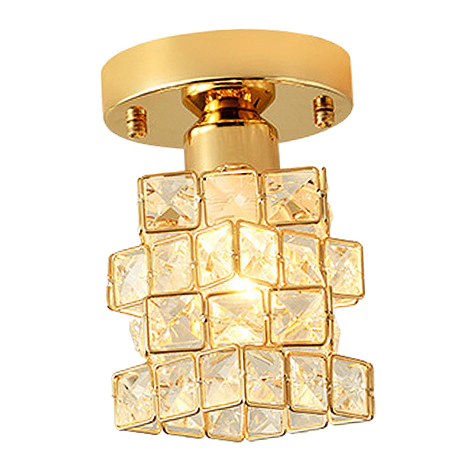 Ioensy - Luz De Techo De Cristal Moderna Al Ras Para Pasillo Entrada Pasillo