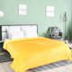 thumbnail image 1 of PiccoCasa Manta de Cama de Lujo de Forro Polar Tejido de Malla California King Amarillo, 1 of 7