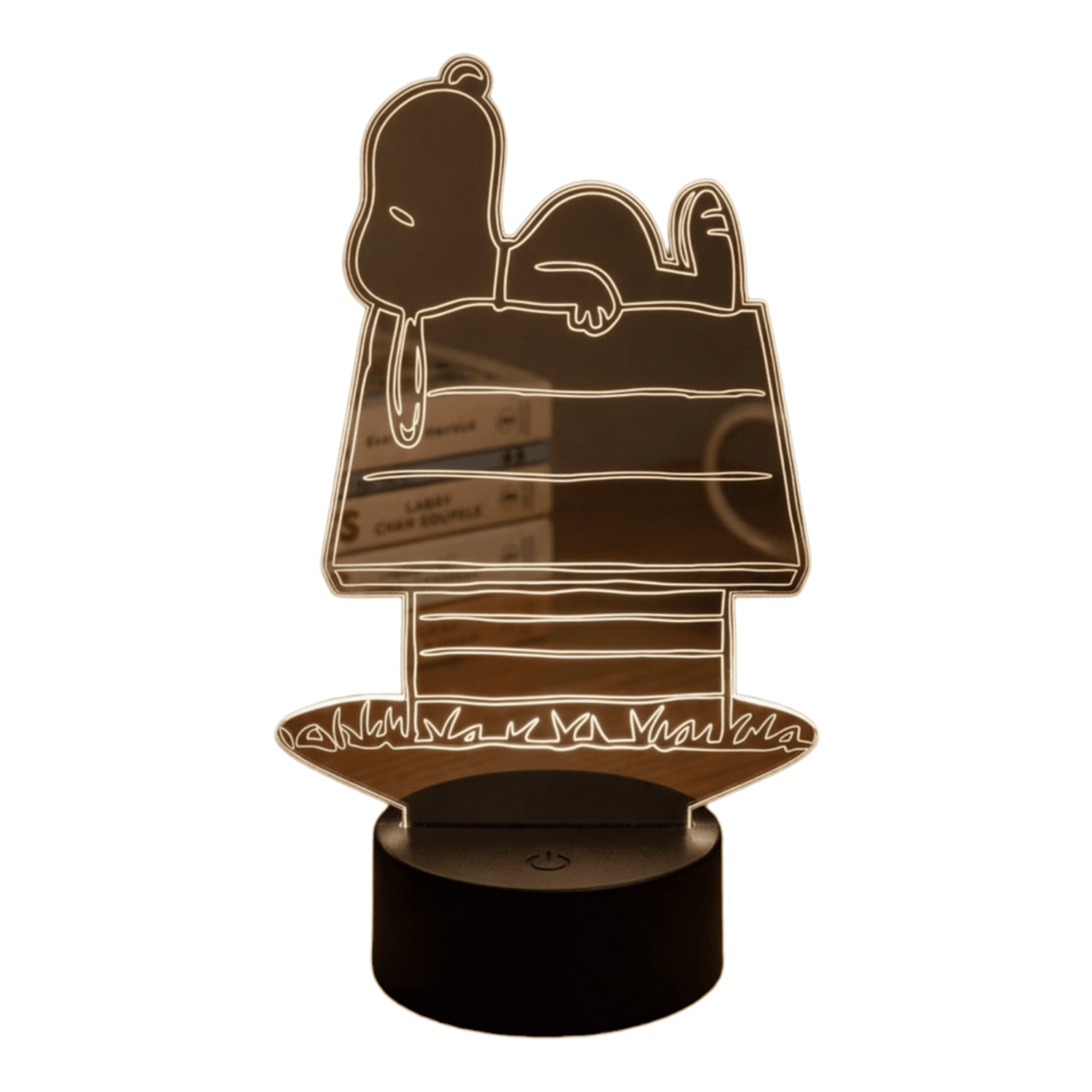 Lampara Ilusion 3d Snoopy I De 7 Colores, Base Touch