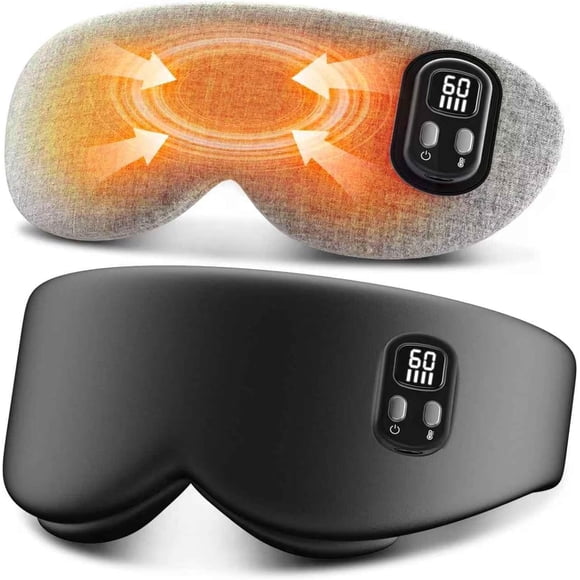 Máscara de sueño Anydance térmica inalámbrica para alivio ocular - negra