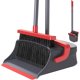thumbnail image 1 of Broom with Dustpan Set for Pet Hair and Dust Cleanup, Red and Gray, 1 of 3
