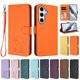 thumbnail image 3 of Samsung Galaxy S24 FE Funda Billetera con Estampado de Gato, Naranja, 3 of 6