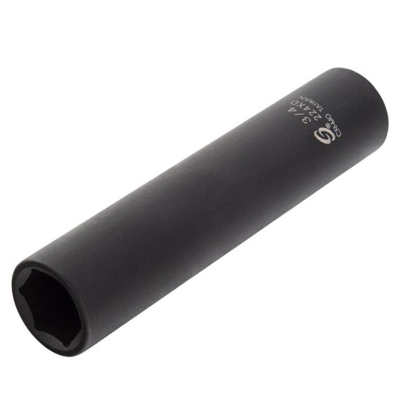 Impact Socket Sunex Tools 224XD, disco de 1/2 pulgada, 19 mm, extra largo