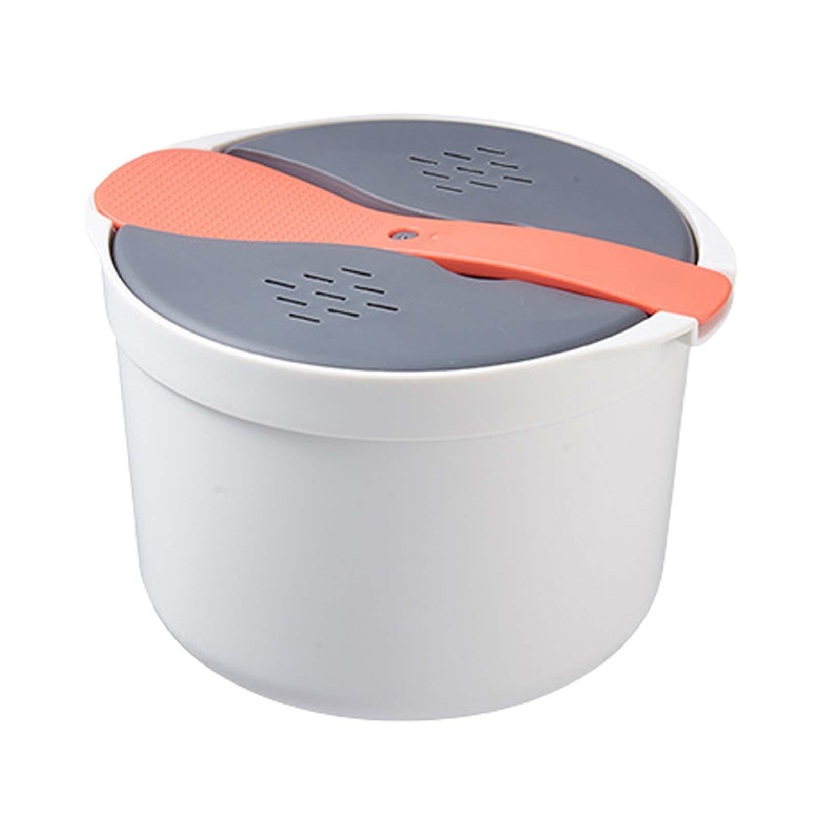 Magideal - Vaporera A Presión Para Microondas, Olla Para Pasta Antiadherente De 2l, Herramientas De Calentamiento Para Hornear En Microondas, Utensilios De Cocin Naranja