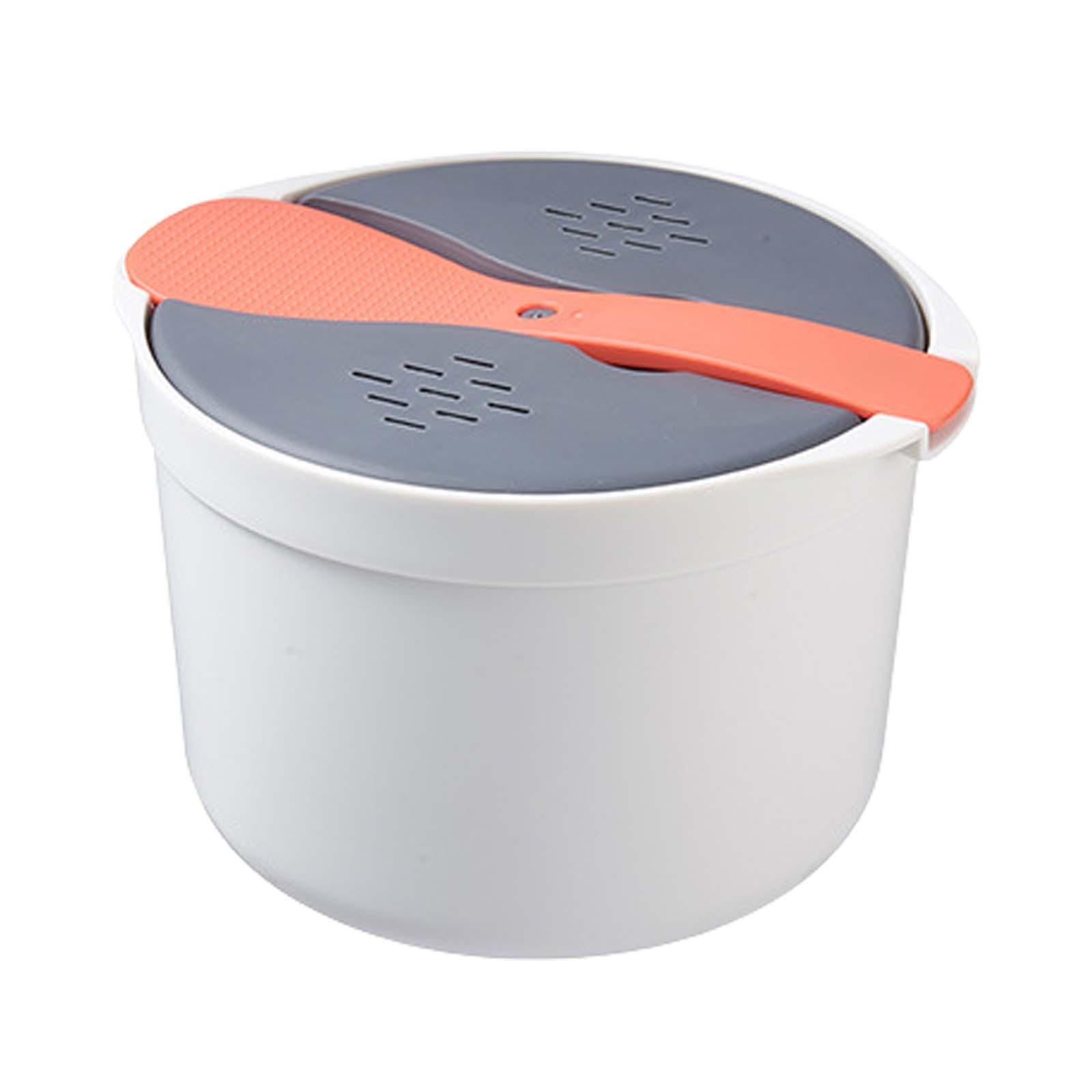 Magideal - Vaporera A Presión Para Microondas, Olla Para Pasta Antiadherente De 2L, Herramientas De Calentamiento Para Hornear En Microondas, Utensilios De Cocin Naranja