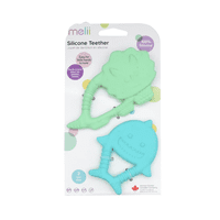 Melii - Pack De 2 Mordedores Silicona Dino