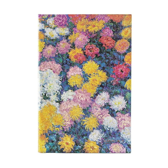 Libreta Monet Crisantemos Midi Lineas Tapa Dura