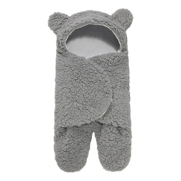 Saco Dormir Forma Osito Capucha Polar Calido Bebe Lau