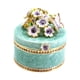 thumbnail image 5 of Caja de joyería pequeña para mujer, caja de almacenamiento de joyería, regalo de recuerdo, caja de baratija pintada a mano para anillos, pendientes, Azul, 5 of 5