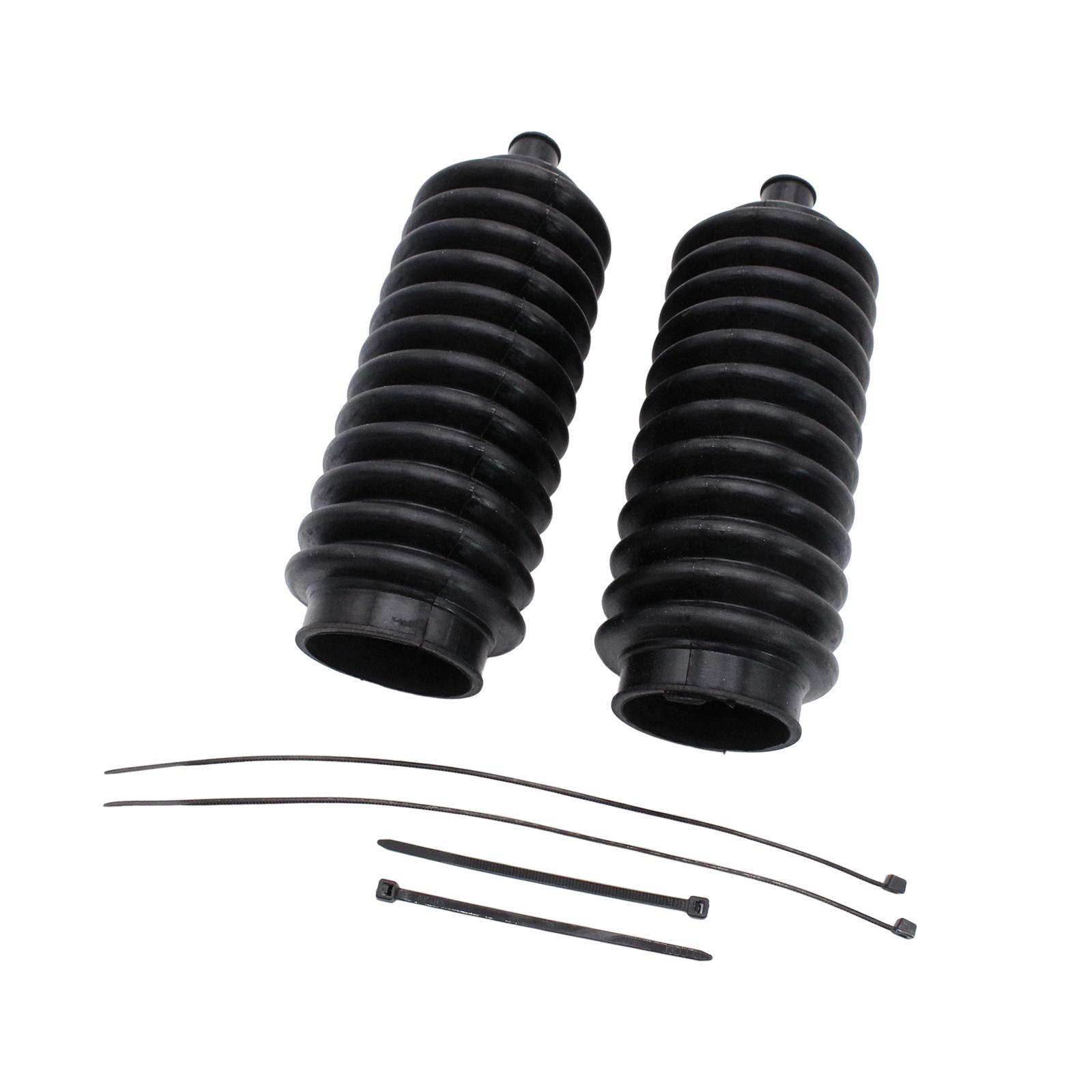 Magideal - 2X Botas De Cremallera De Dirección, Resistente Al Desgaste, Cubierta A Prueba De Polvo, Protección De Parte De Energía, Accesorios De Coche Izquierdo