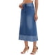 thumbnail image 4 of INSPIRE CHIC Falda Maxi de Mezclilla para Mujer de Cintura Alta Primavera 2025 Línea A Panel Dobladillo Largo Faldas de Jean L Azul, 4 of 6