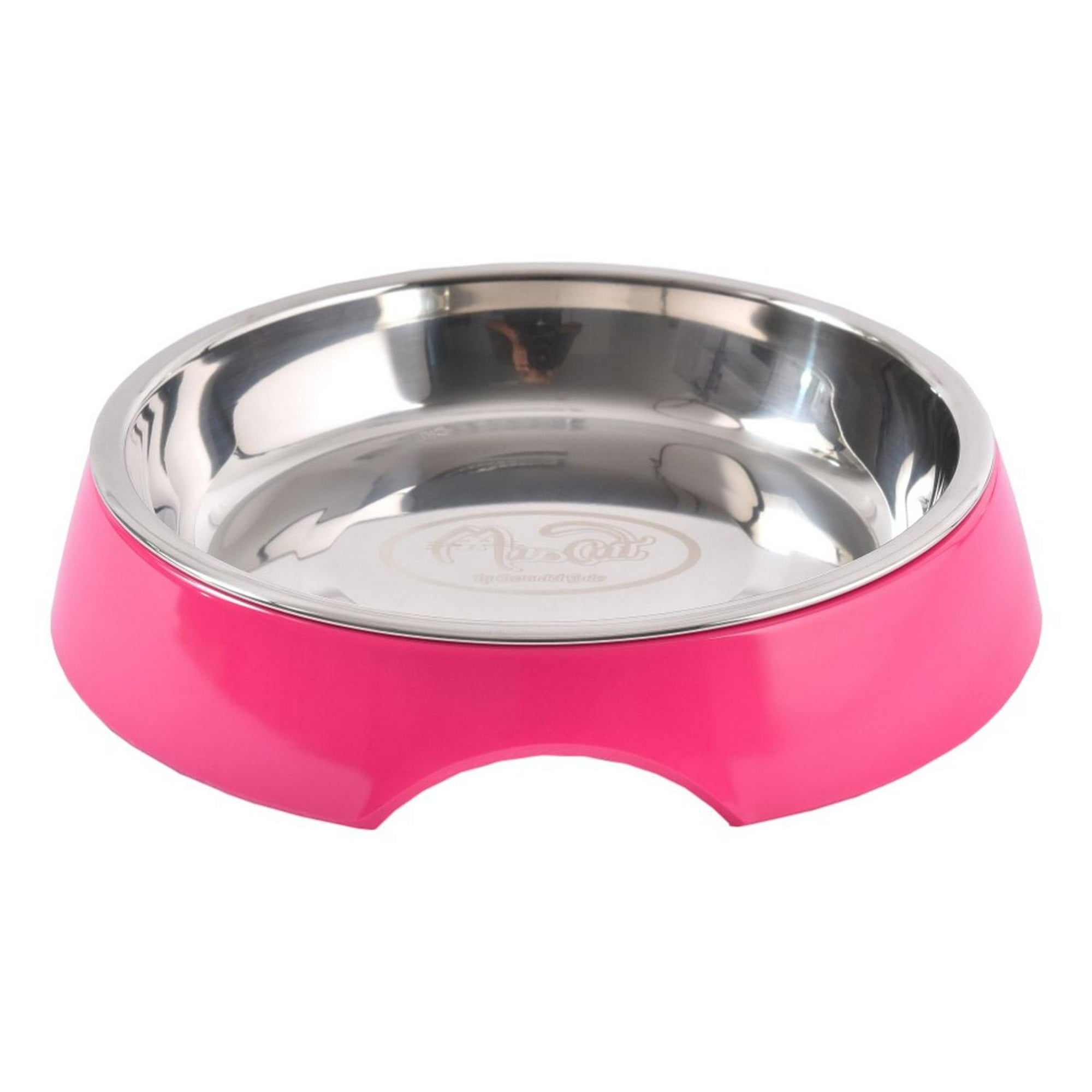 Plato Gato Melamina Sólido Redondo Fucsia Mascan Fucsia