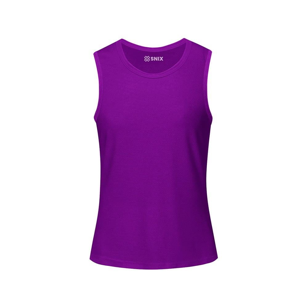 Snix - Camiseta Femenina Dry Fit Sin Mangas - Morado Talla M