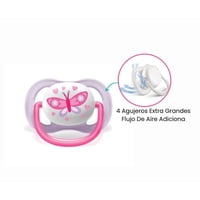 Avent - Chupete Ultra Air Happy Mariposa 0-6 Meses