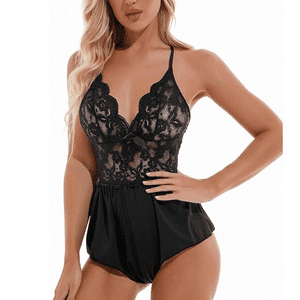 Citotools - Lenceria Erotica De Encaje Babydolls Completo Con Abertura Entrepierna