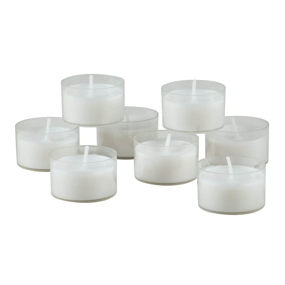 Velas de té Stonebriar, blancas, sin perfume, 48 unidades