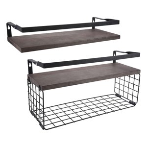 Magideal - Estantes Flotantes Para Baño, Soporte Para Papel Higiénico, Estantes De Pared Para Baño De Almacenamiento Rústico Duradero, Para Dormitorio De Oficina