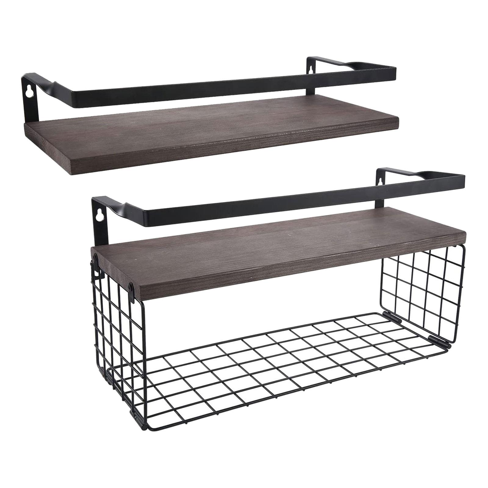 Magideal - Estantes Flotantes Para Baño, Soporte Para Papel Higiénico, Estantes De Pared Para Baño De Almacenamiento Rústico Duradero, Para Dormitorio De Oficina