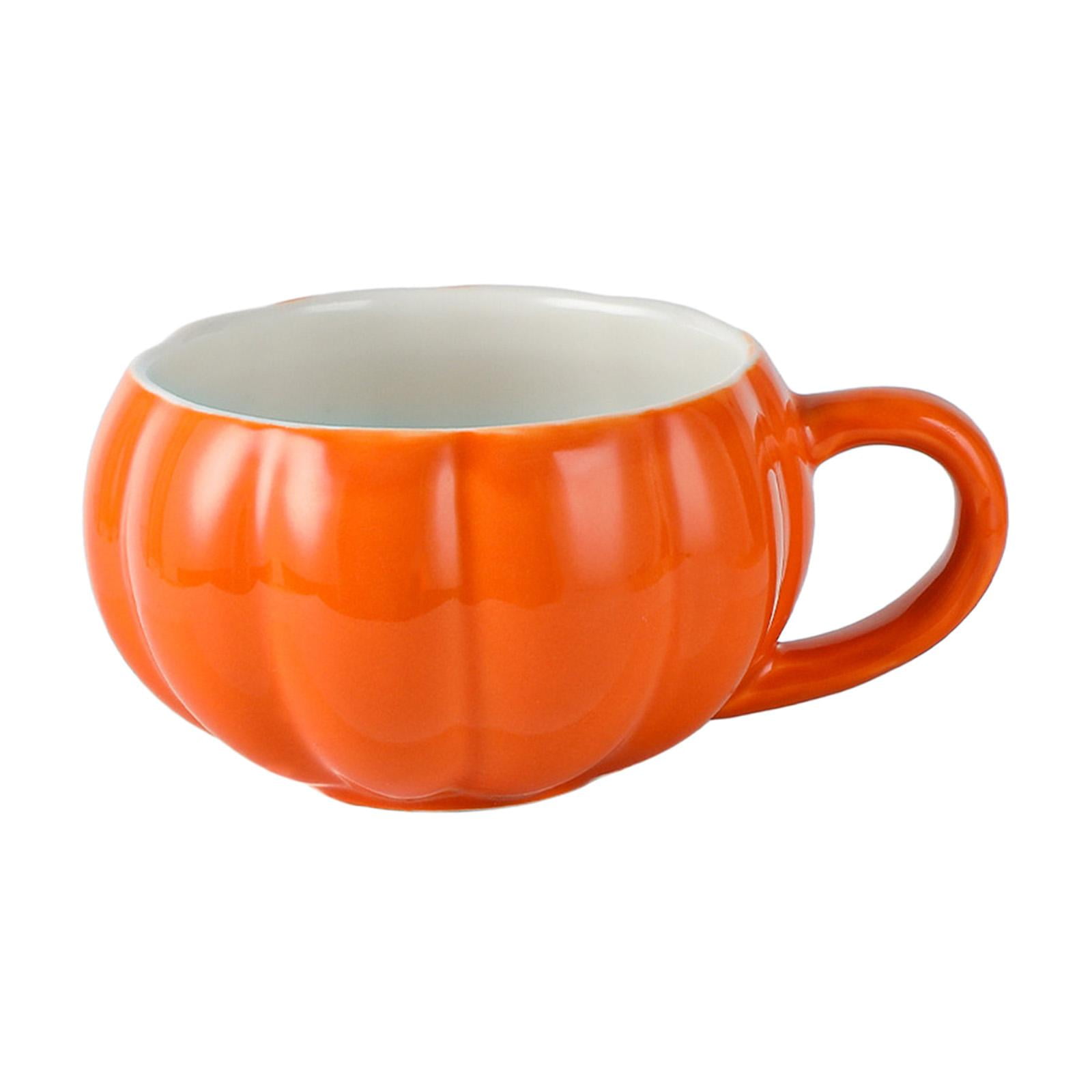 Magideal - Taza De Cerámica Con Forma De Calabaza Para Hombre Y Mujer, Taza De Cerámica De 300ml, Tazas De Té Y Agua, Taza De Leche Con Asa Para Café, Regalo De Sin Tapas