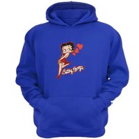 Genérico - Polerón Canguro Betty Boop Azul Talla L Unisex