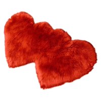Genérico - Alfombra Corazón Pelo Largo - Diseño Romántico C3