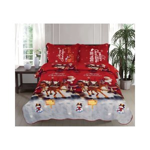 Genérico - Cubrecama Quilt De Navidad Plaza Y Media K4