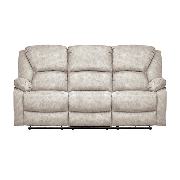 Sofá Reclinable c/Consola 3 Cuerpos Frankfurt Light Gray