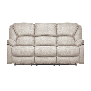 Muebles Santa Ana - Sofá Reclinable C/Consola 3 Cuerpos Frankfurt Light Gray