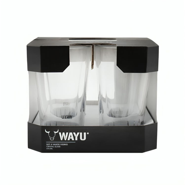 Wayu - Set 4 Vasos Vidrio