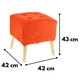 thumbnail image 2 of Pouf Alemania Naranjo Felpa 42x42x43 cm, 2 of 3