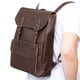 thumbnail image 4 of Mochila unisex de cuero PU con hebillas frontales marrón, 4 of 6
