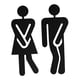thumbnail image 4 of Letrero De Baño De 15cm Para Hombres Y Mujeres, Letreros De Puerta De Acero Inoxidable Para Centros Comerciales, Color Negro, 4 of 5