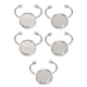 thumbnail image 1 of Base De Anillos De Acero Inoxidable, 5 Uds., Suministros Para Fabricación De Joyas, Bandeja Redonda, Bricolaje, Plata, 8mm, 1 of 5