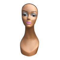 Magideal - Maniquí De Cabeza De Peluca Femenina, Modelo De Exhibición De Peluca, Soporte De Cabeza De Peluca De Maniquí Multifuncional Suave Y Duradero Para , Azul Claro