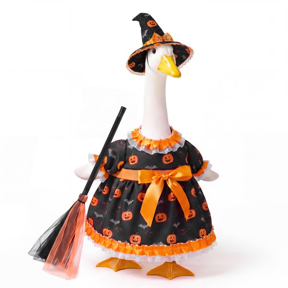 Traje de Bruja para Ganso de Porche Mastom Halloween 23 cm
