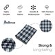 thumbnail image 5 of Tela de franela de algodón de 2 yardas, azul y blanco, estampado tartán a cuadros, 5 of 7