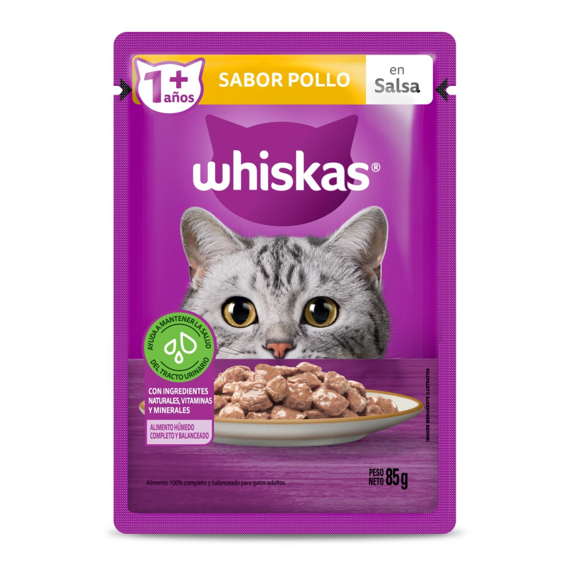Alimento Húmedo Gato Adulto Sabor Pollo Pouch 85 g Whiskas