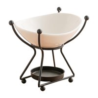 Magideal - Quemador De Aceite Esencial Quemador De Cera Aromática Para Derretir Decoración Del Hogar Portavelas Calentador De Aceite De Cerámica Calentador De Negro