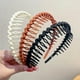 thumbnail image 1 of Hair Clip Frosted Color Headband Women's Non-slip Band Teeth Simple Pressure Headband Face Headband Hair Accessories, 1 of 5