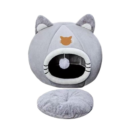 Ioensy - Nido Semicerrado Para Perros Y Gatos, Perrera Acogedora Con Juguete Colgante, Cama Para Gatos Snooze Para Perros S