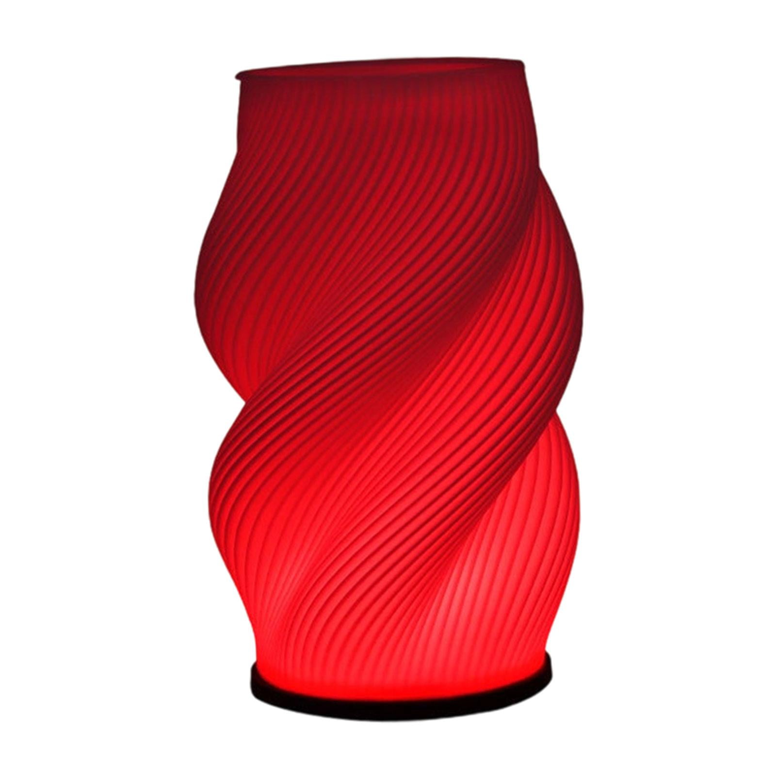 Magideal - Lámpara De Mesa Con Jarrón Iluminado Con Led. Diseño Único Impreso En 3d. Iluminación Ambiental. Ideal Como Lámpara De Noche, Para Flores, Armario, Es Estilo C