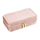 thumbnail image 2 of Joyero De Terciopelo, Pequeño Soporte Para Pendientes, Caja De Almacenamiento Para Pendientes, Collares, Color Rosa, 2 of 3