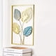 thumbnail image 1 of 3pcs Mounted Metal Wall Decor, Thick Minimalist Metal Wall Art, Modern Metal Leaf Wall Hanging, Suitable For Sofa Backdrop Bedroom And Living Room, Golden Classic Style, No Frame, 17.3x 11.8 Inches, 1 of 5