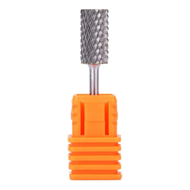 Brocas, herramientas removedoras de acero de tungsteno plateado, pulido, broca de cabezal de pulido multiusos para accesorios de manicura , naranja XC naranja