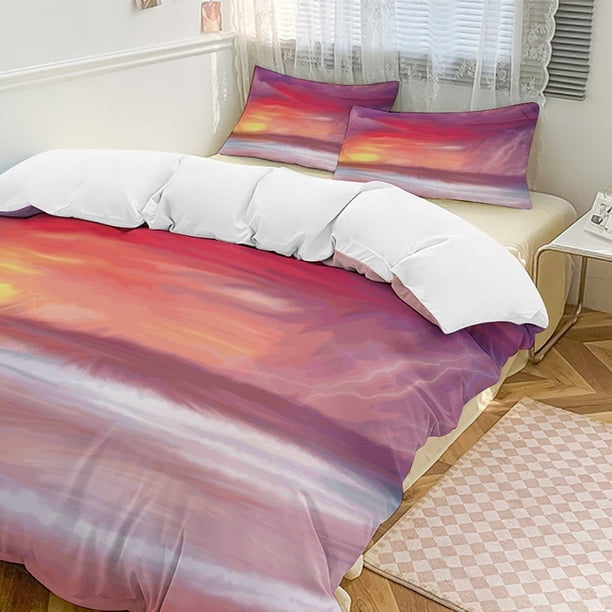 Oil Painting Style 3-Piece Twin Bed Set - Includes 1 Single Comforter And 2 Pillowcases Bedding - Fade Resistant Microfiber - Oil Painting Style