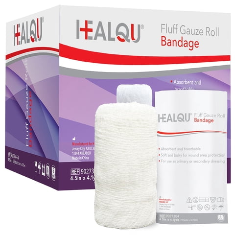 Rollos De Gasa Healqu Kerlix, 4,5 Cm X 3,7 M, 6 Capas, 24 Unidades