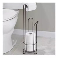Genérico - Soporte De Papel Higiénico Confort Pedestal Organizador Baño Negro