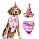 thumbnail image 4 of Kit De Decoración Rosa Cumpleaños Perro Bandana Gorro Globos, 4 of 5