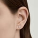 thumbnail image 3 of Juego de aretes de circonita cúbica redonda con diamantes de imitación chapados en oro de 14 quilates para mujer (5 pares), 3 of 5